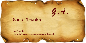 Gass Aranka névjegykártya